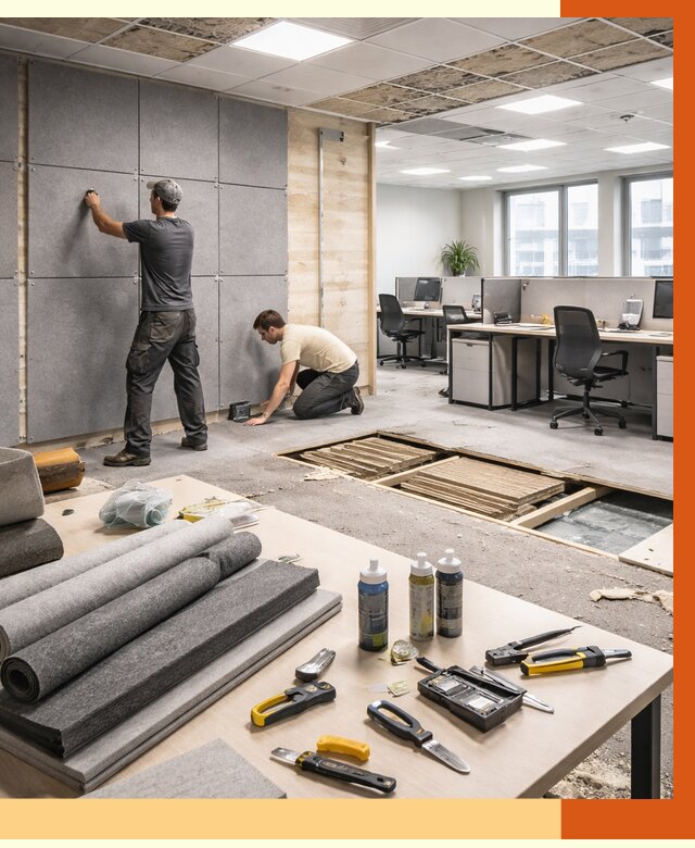 Профессиональная шумоизоляция офиса в Горячем Ключе от 6975 руб. за м2 | ТепломастерГрч