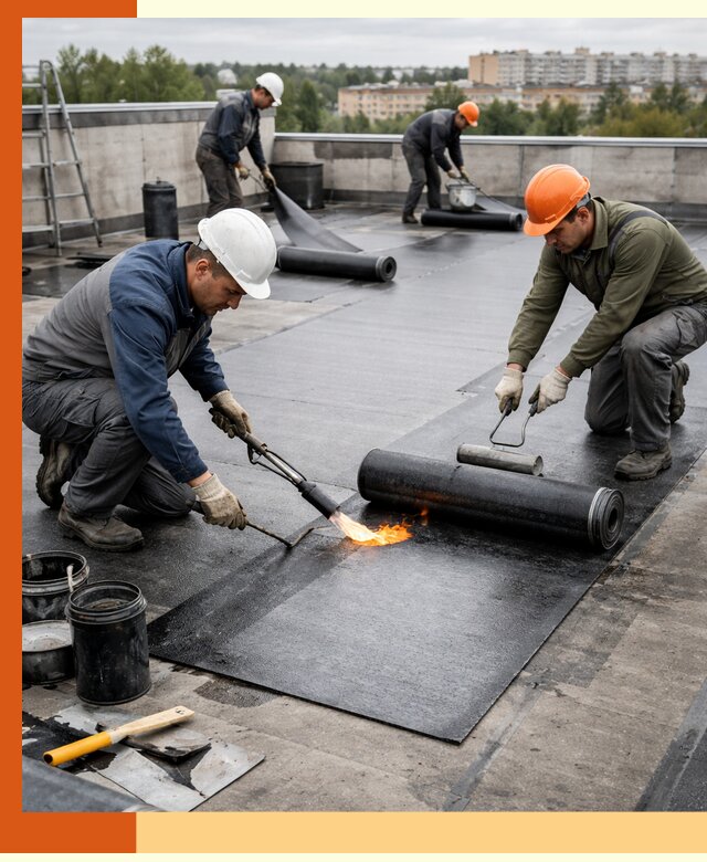Профессиональная гидроизоляция плоской кровли в Горячем Ключе