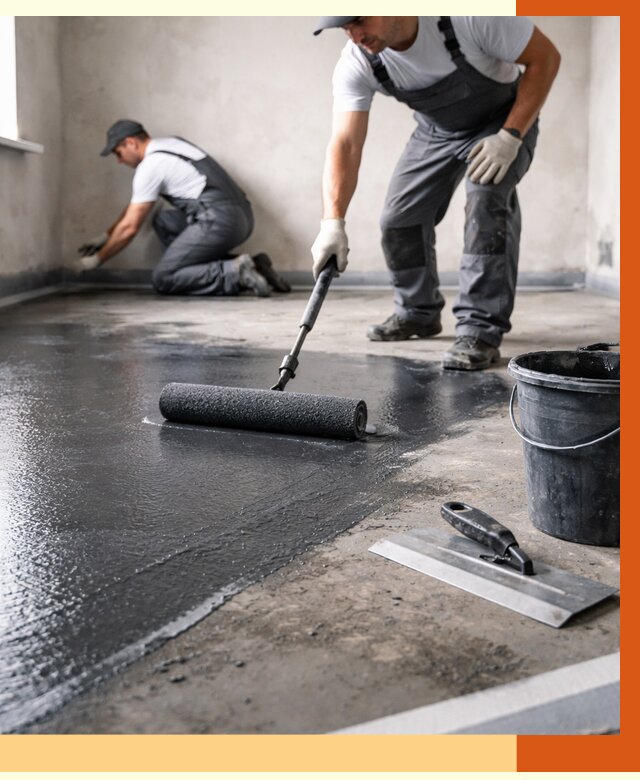 Профессиональная гидроизоляция пола в Горячем Ключе от 8783 руб. под ключ | ТепломастерГрч