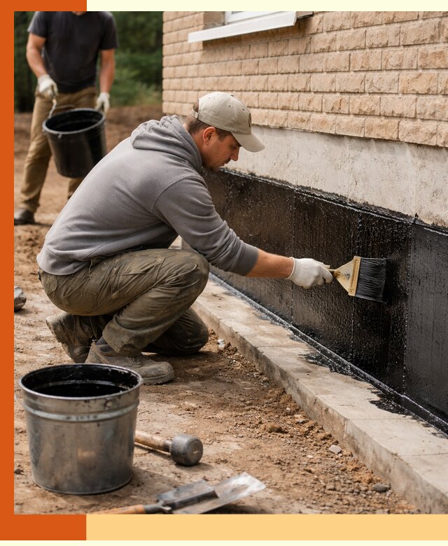 Гидроизоляция цоколя домов и зданий в Горячем Ключе эффективными методами