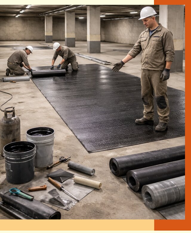 Гидроизоляция паркинга в Горячем Ключе от 1240 руб/м² — профессиональная защита | ТепломастерГрч