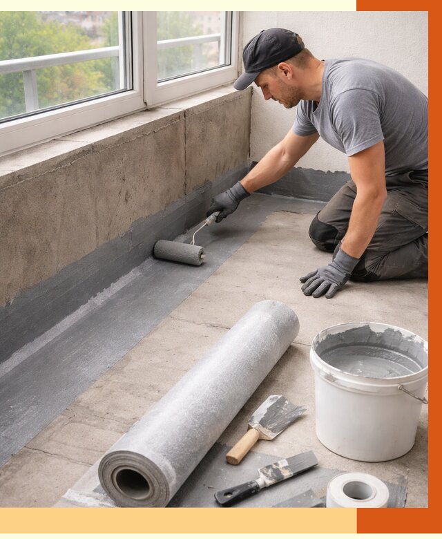 Профессиональная гидроизоляция балкона в Горячем Ключе от 4340 руб. | ТепломастерГрч