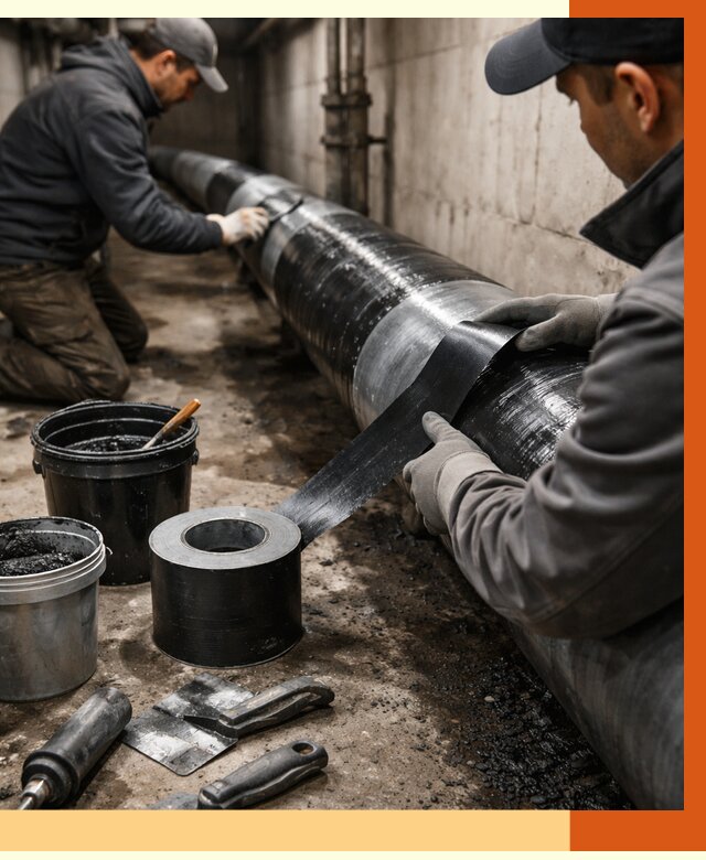 Гидроизоляция труб в Горячем Ключе от 2583 руб. — профессиональная герметизация | ТепломастерГрч