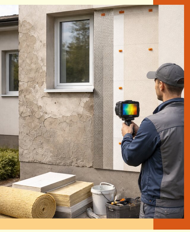 Тепловизионное обследование фасада в Горячем Ключе от 4650 руб. под ключ | ТепломастерГрч