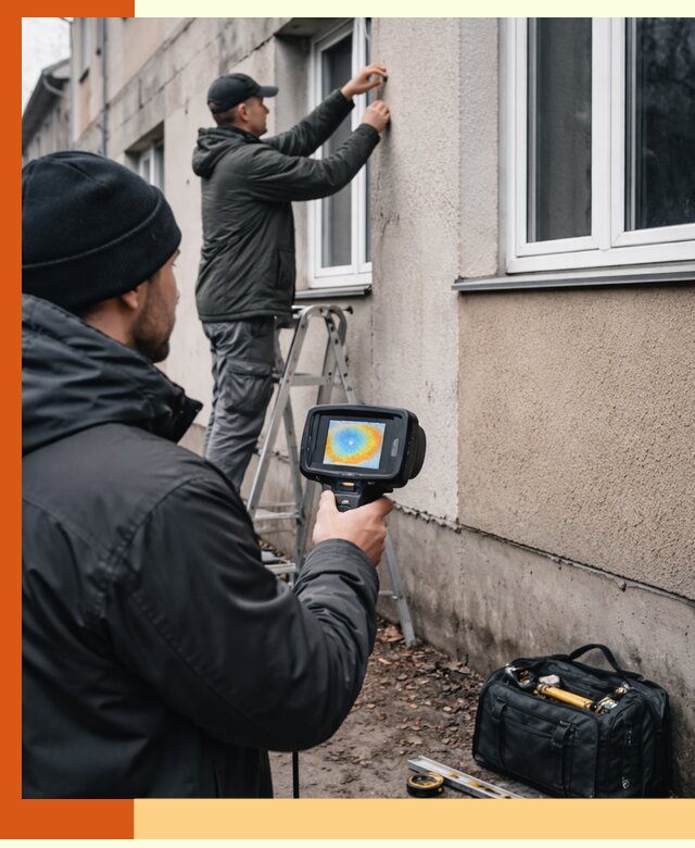 Тепловизионное обследование фасада в Горячем Ключе для выявления дефектов