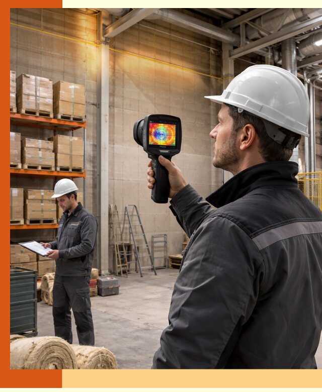 Тепловизионное обследование склада и выявление утечек в Горячем Ключе