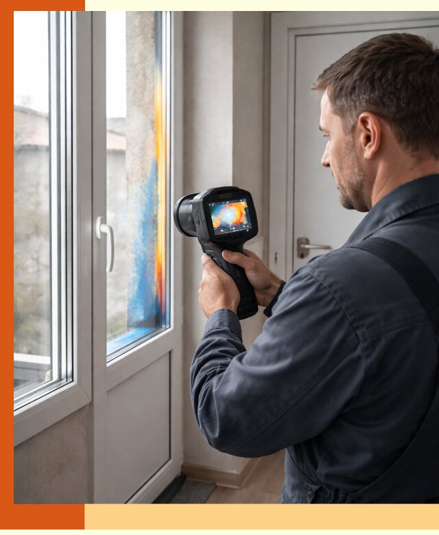 Тепловизионное обследование окон и дверей в Горячем Ключе