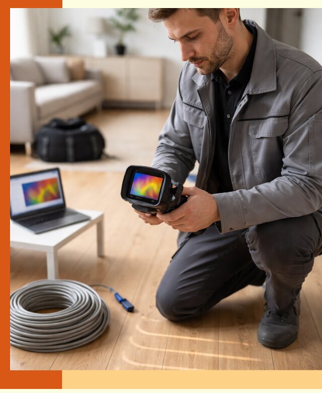 Тепловизионное обследование тёплого пола в Горячем Ключе для точной диагностики