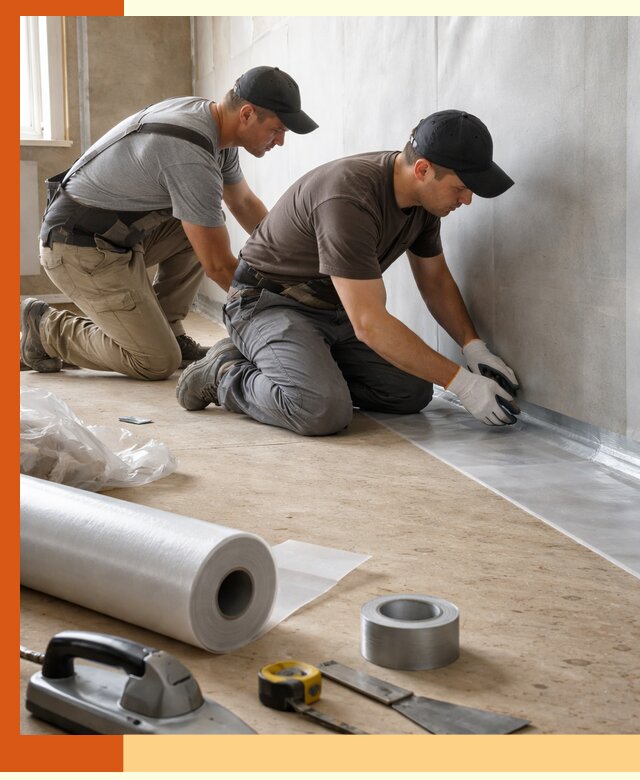 Монтаж пароизоляции для дома и помещений в Горячем Ключе