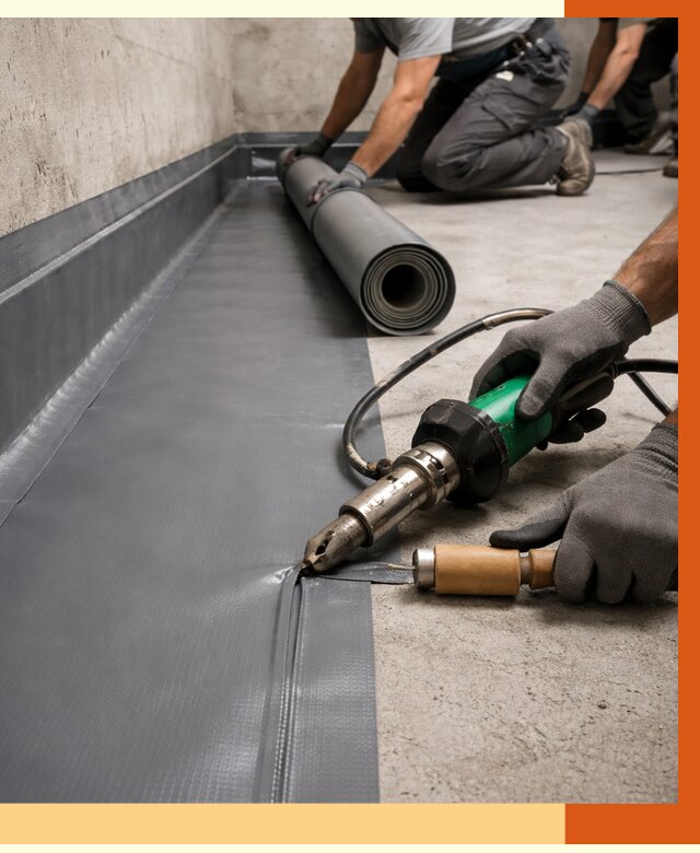 Монтаж гидроизоляционной мембраны в Горячем Ключе от 1028 руб/м2 | ТепломастерГрч