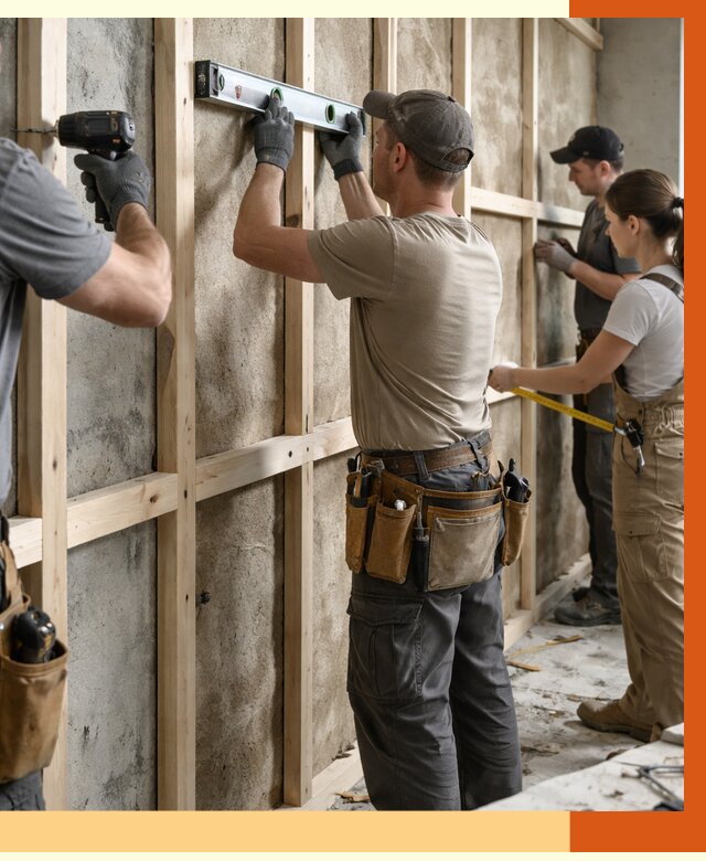 Монтаж обрешетки под утепление в Горячем Ключе от 1188 руб/м² | Заказать у ТепломастерГрч