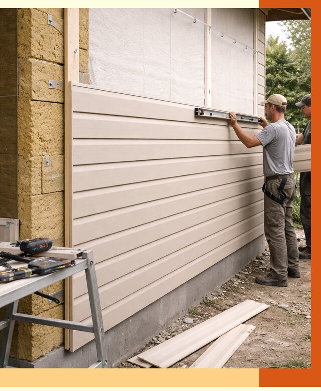 Монтаж сайдинга после утепления в Горячем Ключе от 1912 руб. — обшивка и облицовка | ТепломастерГрч